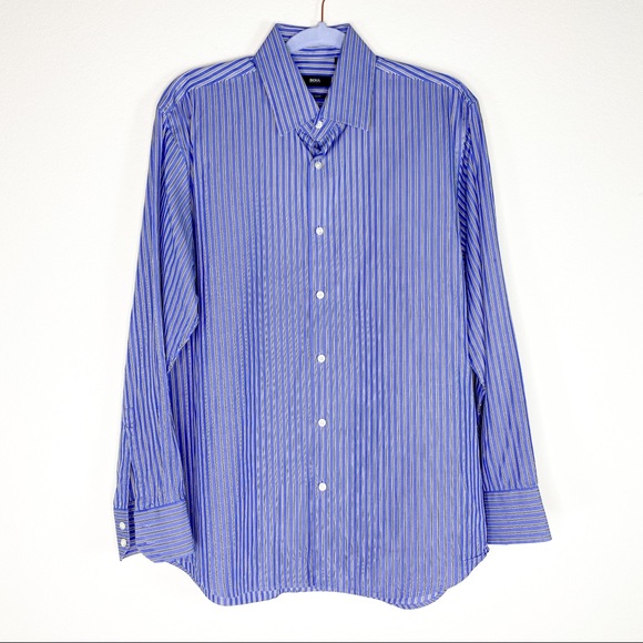 Hugo Boss Regular Fit Enzo Striped Dress Shirt - Picture 1 of 7